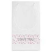 愛YOUアーティザンピンク水玉模様スウィートバレンタイン スモールペーパーバッグ (裏面)