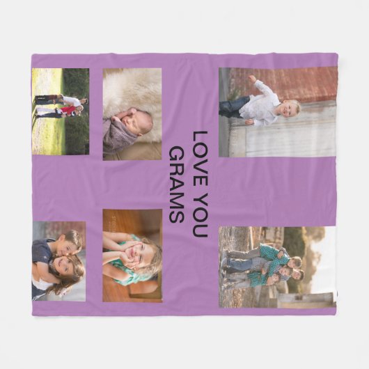 愛Youグラムスマイルは寄り添うたびに フリースブランケット (正面(横))