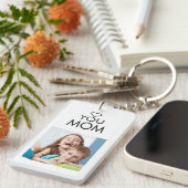 愛Youママ家族フォトコラージュハート キーホルダー (正面右)