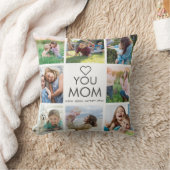 愛Youママ家族フォトコラージュハート クッション (ブランケット)