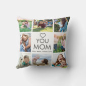 愛Youママ家族フォトコラージュハート クッション (裏面)