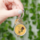 愛Youママ赤いバラハート花キーチェーン キーホルダー (手)