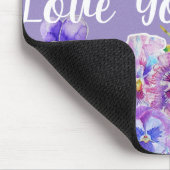 愛Youムーム紫色のフローラコンピュータマウスマットパッド マウスパッド (コーナー)