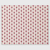 愛You Berry Much Raspberry Pattern | バレンタイン ラッピングペーパー (フラット)