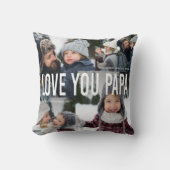 愛You Papaフォトコラージュ クッション (正面)