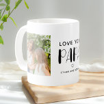 愛You Papa写真かわいいスクリプトコーヒーマグ コーヒーマグカップ<br><div class="desc">シンプルmagはレトロなはっきりしたフォントと2枚の写真を備えている。</div>