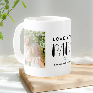 愛You Papa写真かわいいスクリプトコーヒーマグ コーヒーマグカップ