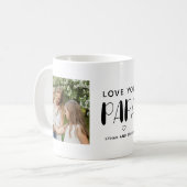 愛You Papa写真かわいいスクリプトコーヒーマグ コーヒーマグカップ (正面左)