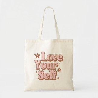 愛Yourself Groovyレトロヴィンテージ70s Vibes トートバッグ