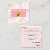 愛Zyiaの紹介カードを共有して下さい スクエア名刺 (正面/裏面)