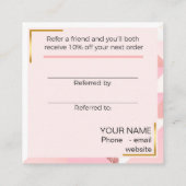 愛Zyiaの紹介カードを共有して下さい スクエア名刺 (裏面)