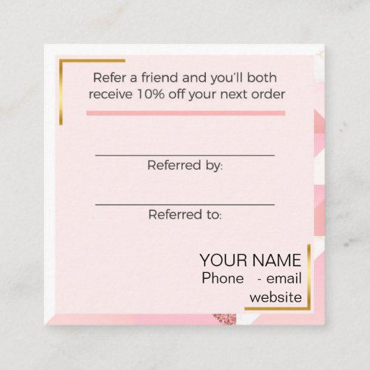 愛Zyiaの紹介カードを共有して下さい スクエア名刺 (裏面)