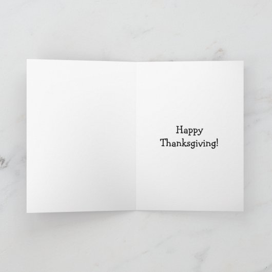 感おもしろい謝祭の挨拶カード「特注」 シーズンカード (内部)