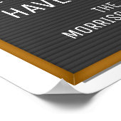 感じおもしろいLetter Boardあなたのカスタム文字、引用文 ポスター (角)