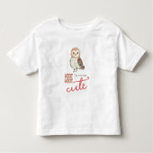 感じかわいいフクロウの子ども トドラーTシャツ (正面)