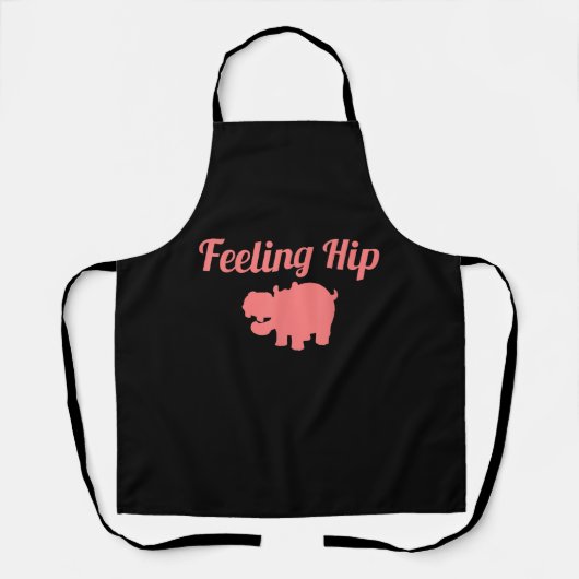 感じのお尻ヒッポタマおもしろいスHippo Kid Gives エプロン (正面)