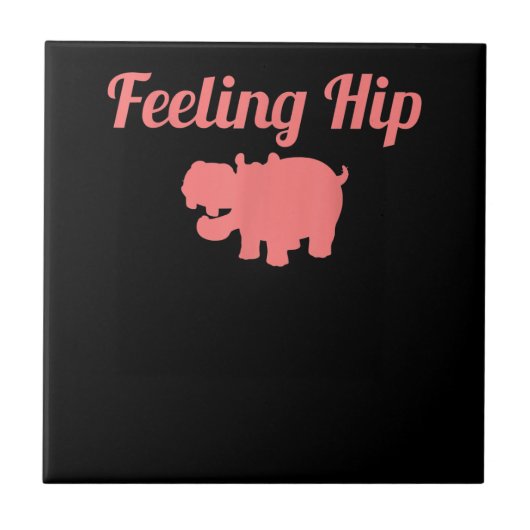 感じのお尻ヒッポタマおもしろいスHippo Kid Gives タイル (正面)