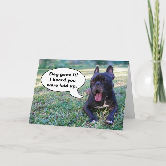 感じのよりよいすぐにフレンチ・ブルドッグカード カード (正面)