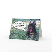 感じのよりよいすぐにフレンチ・ブルドッグカード