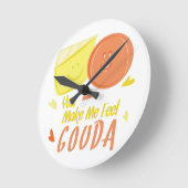 感じのゴーダ ラウンド壁時計 (傾斜)