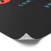 感じのシャークおもしろいサマーパン ポスター (角)