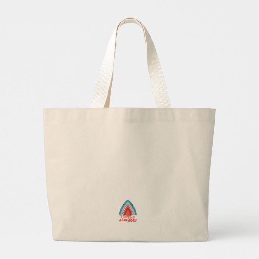 感じのシャークおもしろいサマーパン ラージトートバッグ (裏面)