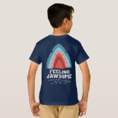 感じのシャークおもしろいサマーパン Tシャツ (裏面フル)