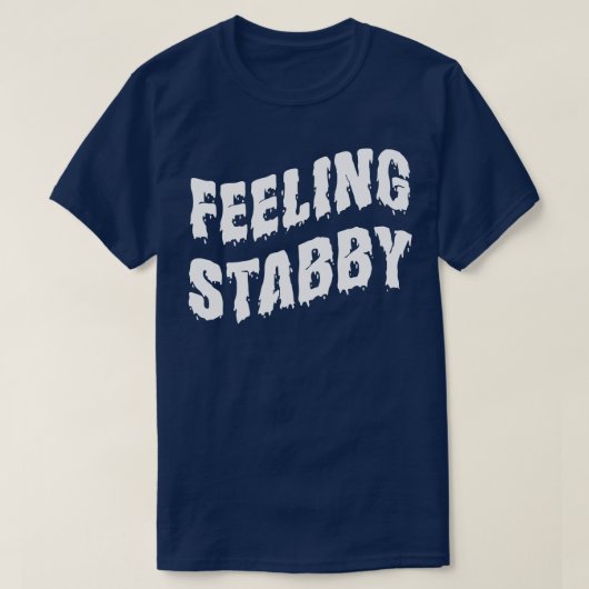 感じのスタビーホワイト文字 Tシャツ (デザイン正面)