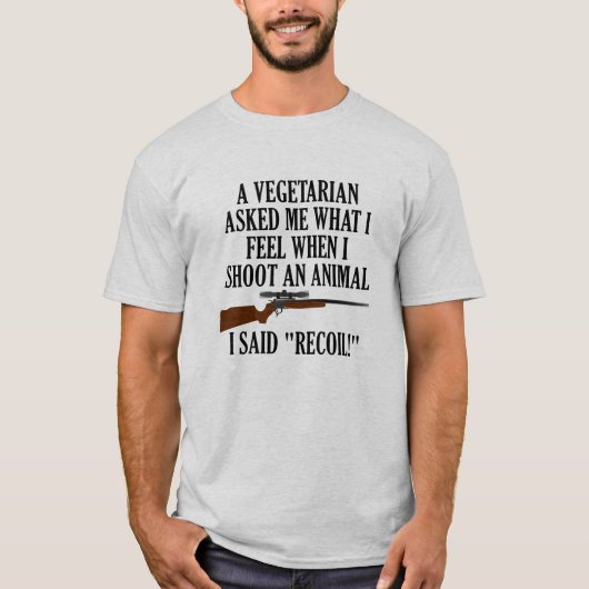 感じの反動のおもしろいな狩りのTシャツ Tシャツ (正面)