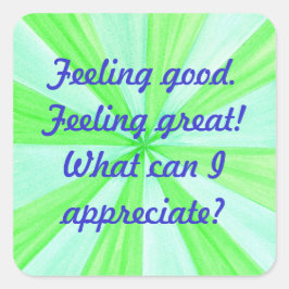 感じの善感じの素晴らし肯定 スクエアシール