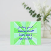 感じの善感じの素晴らし肯定 ポストカード (スタンド正面)