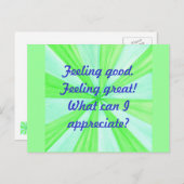 感じの善感じの素晴らし肯定 ポストカード (正面/裏面)