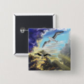 感じの自由 – 水彩 缶バッジ (正面&裏面)