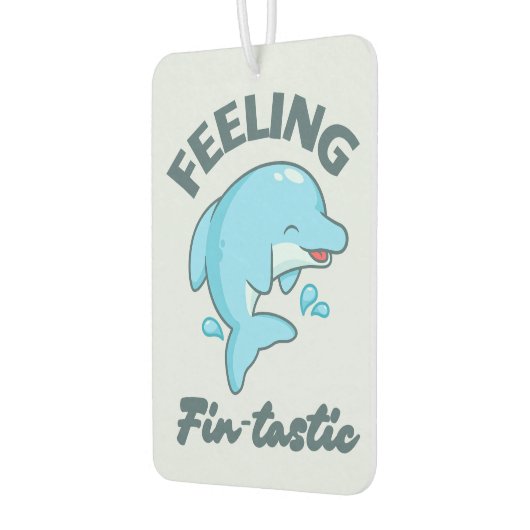感じの風刺(幻想的)かわいいおもしろいイルカ カーエアーフレッシュナー (左)