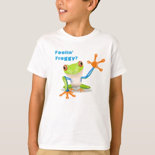 感じのFroggyか。 -アマガエル Tシャツ (正面)