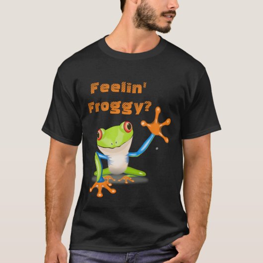 感じのFroggyか。 -アマガエル Tシャツ (正面)