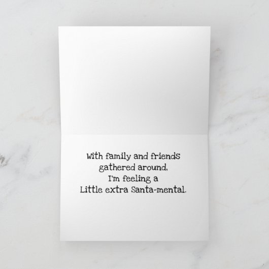 **感じのSANTA-MENTAL*（家族と友人を含む） シーズンカード (内部)
