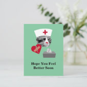 感じより早くナース猫 ポストカード (スタンド正面)