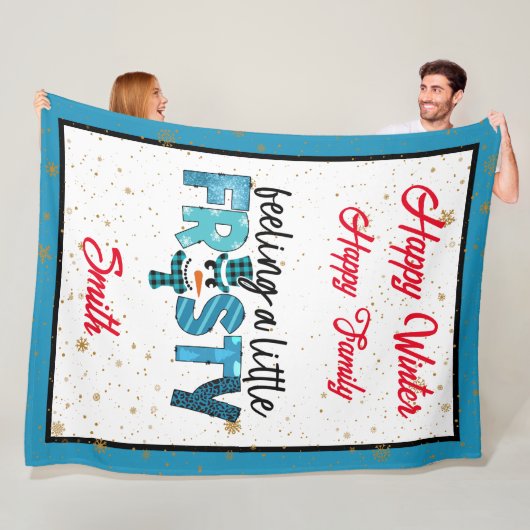 感じカスタマイズ少し霜の降りた フリースブランケット (インサイチュ)