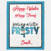 感じカスタマイズ少し霜の降りた フリースブランケット (正面)