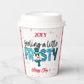 感じカスタマイズ少し霜の降りた 紙コップ (正面)