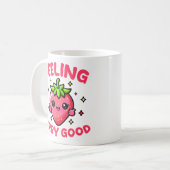 感じズベリーグッドおもしろいストロベリー コーヒーマグカップ (正面左)
