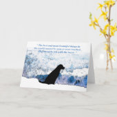 感じハート付き – Black Lab カード (黄色い花)