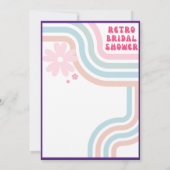 感じビート!コズミックレトロ70sブライダルシャワー 招待状 (裏面)