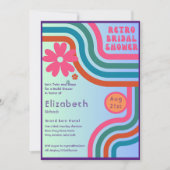 感じビート!コズミックレトロ70sブライダルシャワー 招待状 (正面)