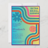感じビート!コズミックレトロ70sブライダルシャワー 招待状 (正面)