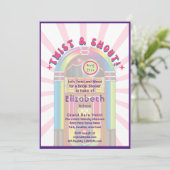 感じビート!コズミックレトロ70sブライダルシャワー 招待状 (スタンド正面)