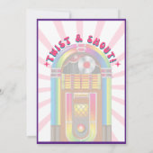 感じビート!コズミックレトロ70sブライダルシャワー 招待状 (裏面)