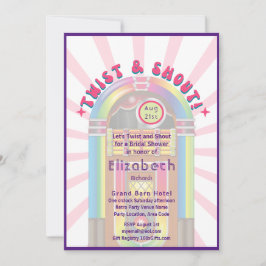 感じビート!コズミックレトロ70sブライダルシャワー 招待状