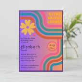 感じビート!コズミックレトロ70sブライダルシャワー 招待状 (スタンド正面)